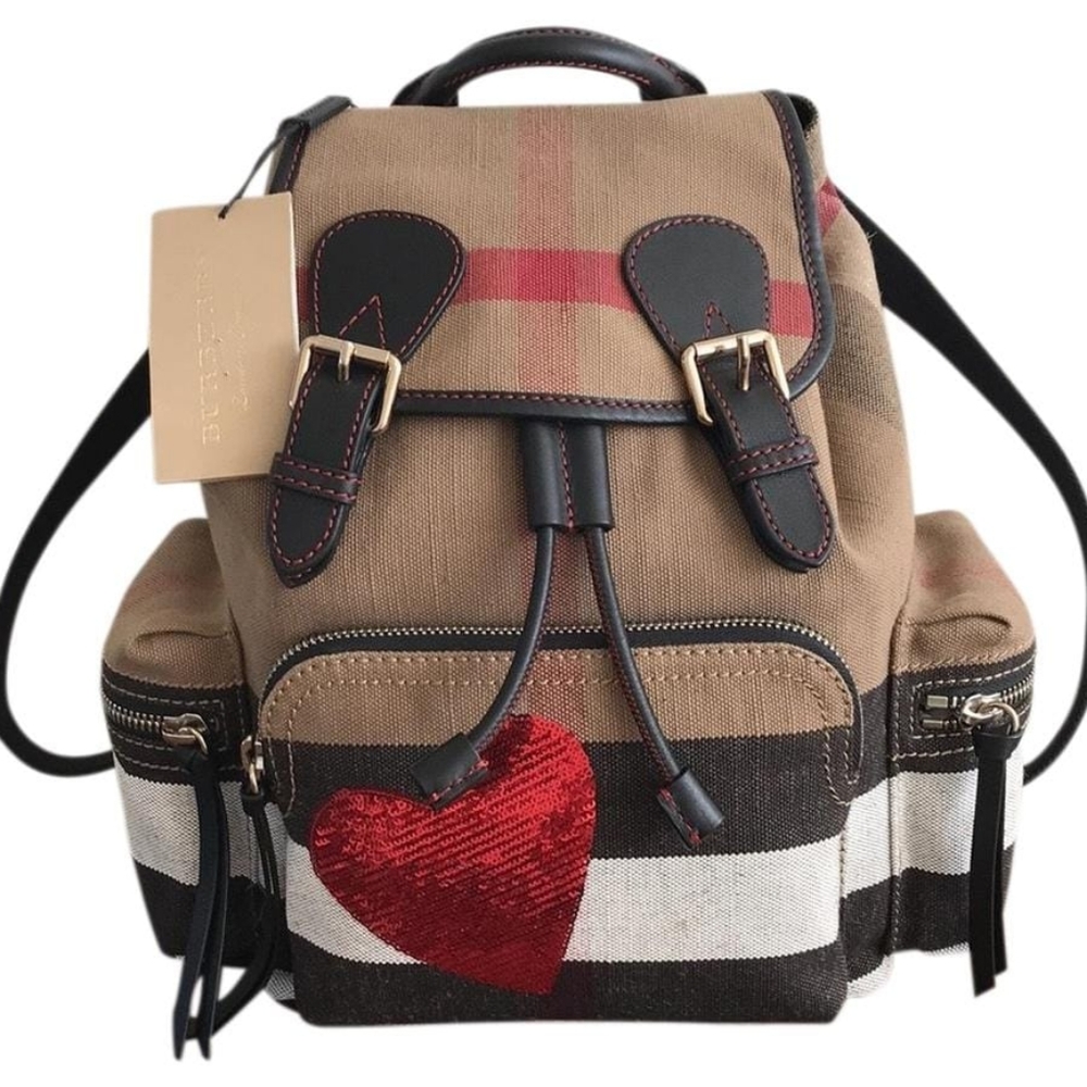 BURBERRY Check Medium Rucksack Backpack - Picture 1 of 14